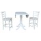 International Concepts Round 42, Rd Pedestal Gathering Height Table, 2 Counter Height Stools, White, 42 in W, 42 in L K08-42DPT-S6172-2 - alternate 6